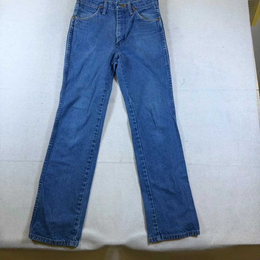 Wrangler 936DEN Mens Fit Cowboy Cut Jeans Blue Medium Wash Made in USA 30x32